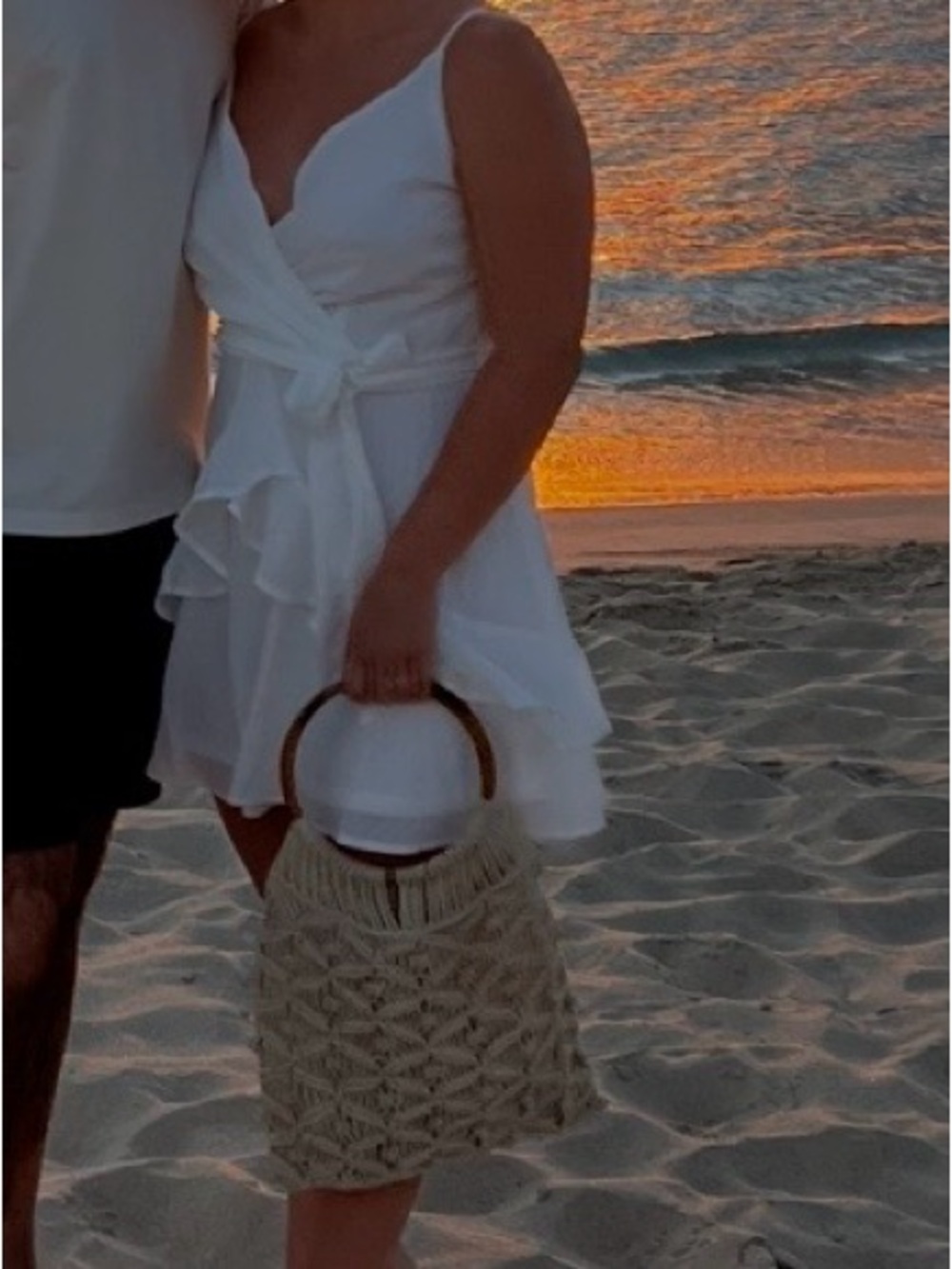 miami White Ruffle Sundress